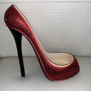 Wild Eye Designs High Heel Bottle Holder, Red Sequins